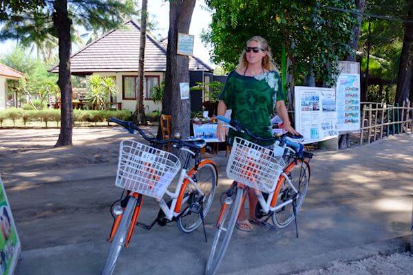 Rent a bike, most convenient way to get around Gili Islands